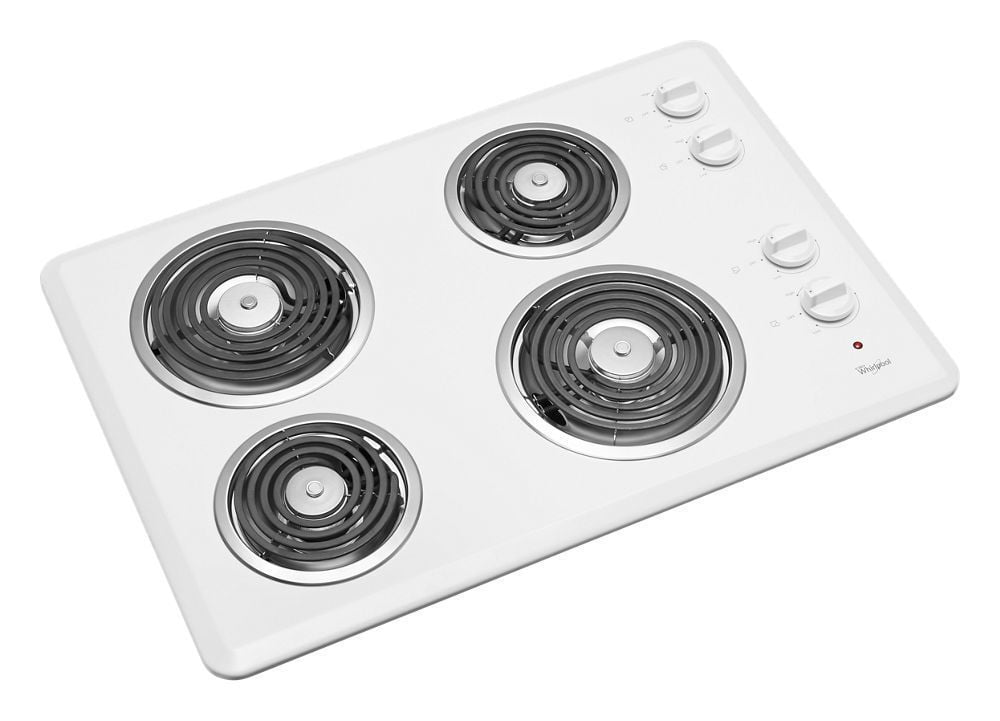 Whirlpool WCC31430AW 30" Electric Cooktop With Dishwasher-Safe Knobs