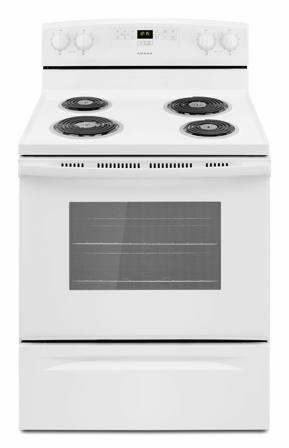 Amana ACR4303MFW 30-Inch Electric Range With Bake Assist Temps - White