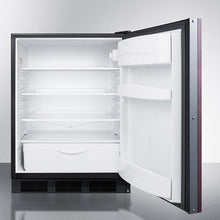 Summit FF6BKBIIF Built-In Undercounter All-Refrigerator For General Purpose Use, Auto Defrost W/Integrated Door Frame For Overlay Panels And Black Cabinet