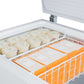 Summit SCFM182 Commercially Listed 18 Cu.Ft. Manual Defrost Chest Freezer In White With Stainless Steel Corner Protectors