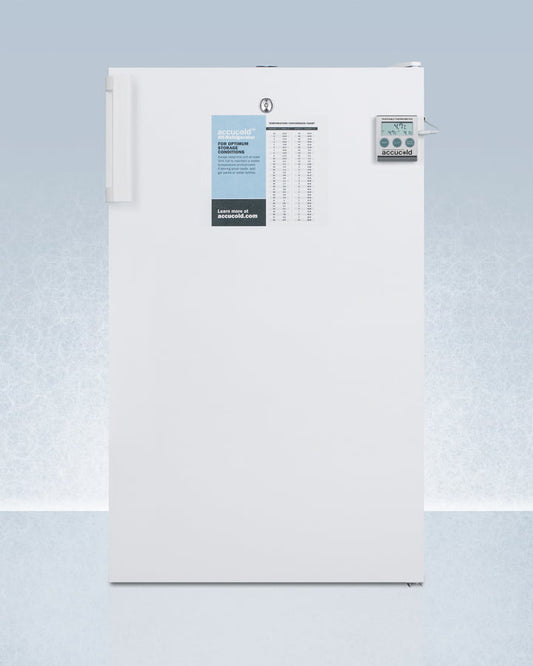 Summit FF511LBI7PLUS2ADA Ada Compliant Commercially Listed 20" Wide Built-In Undercounter All-Refrigerator, Auto Defrost With An Internal Fan, Nist Calibrated Thermometer, And Lock