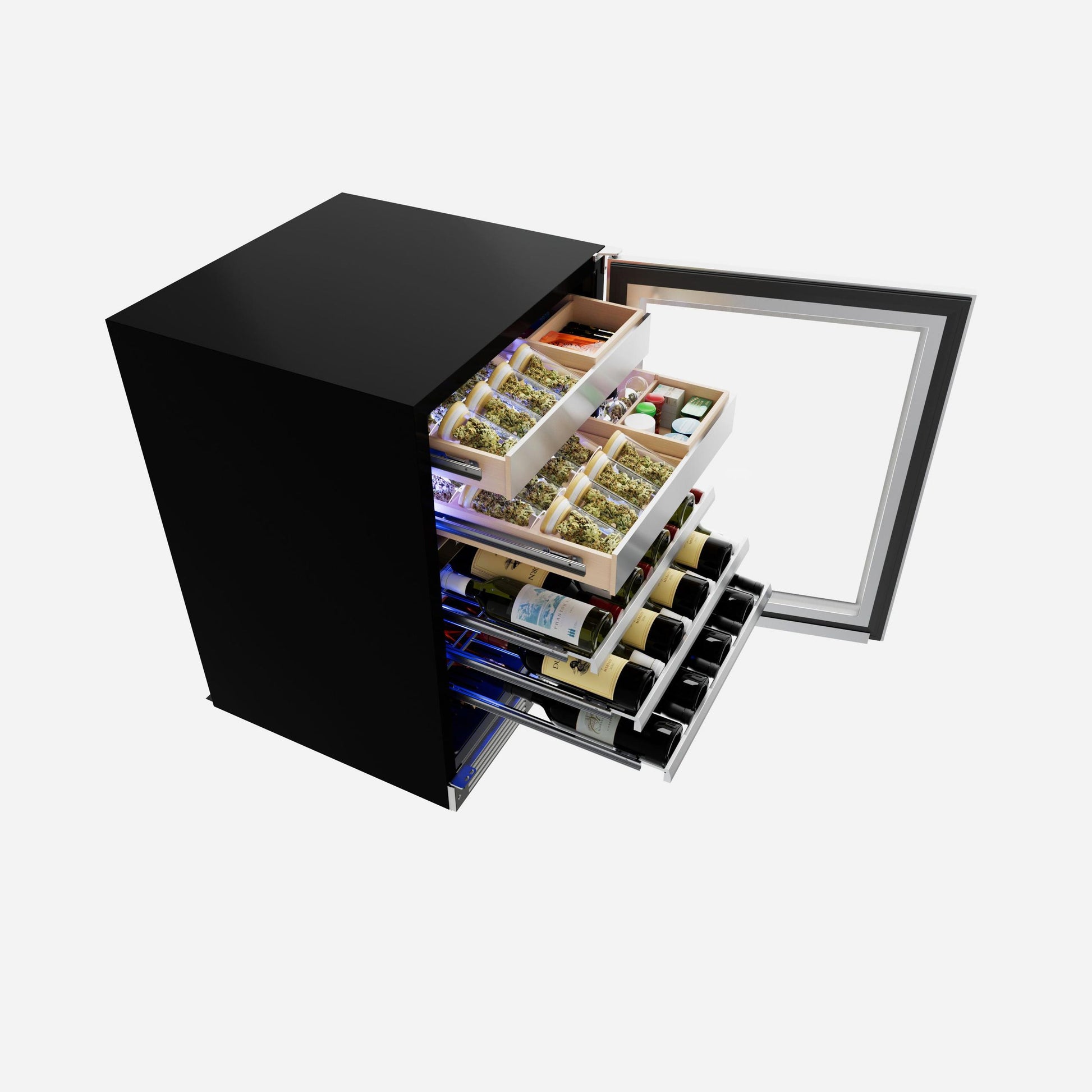 Xo Appliance XOU24WWGOR Wine And Weed 24" Overlay Frame Glass Rh