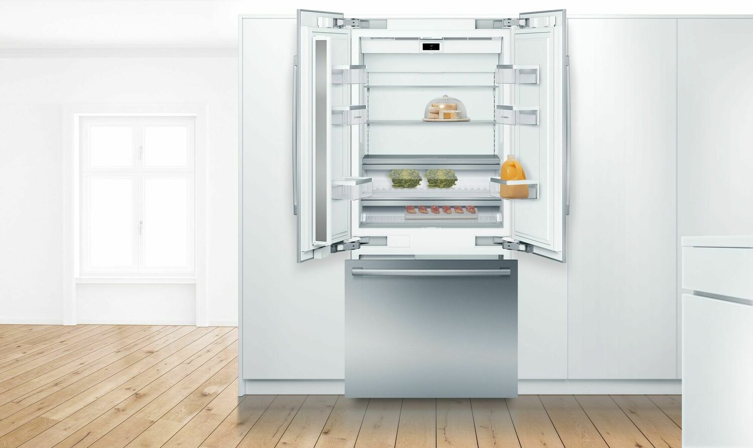 Bosch B36BT935NS Benchmark® Built-In Bottom Freezer Refrigerator 36'' B36Bt935Ns