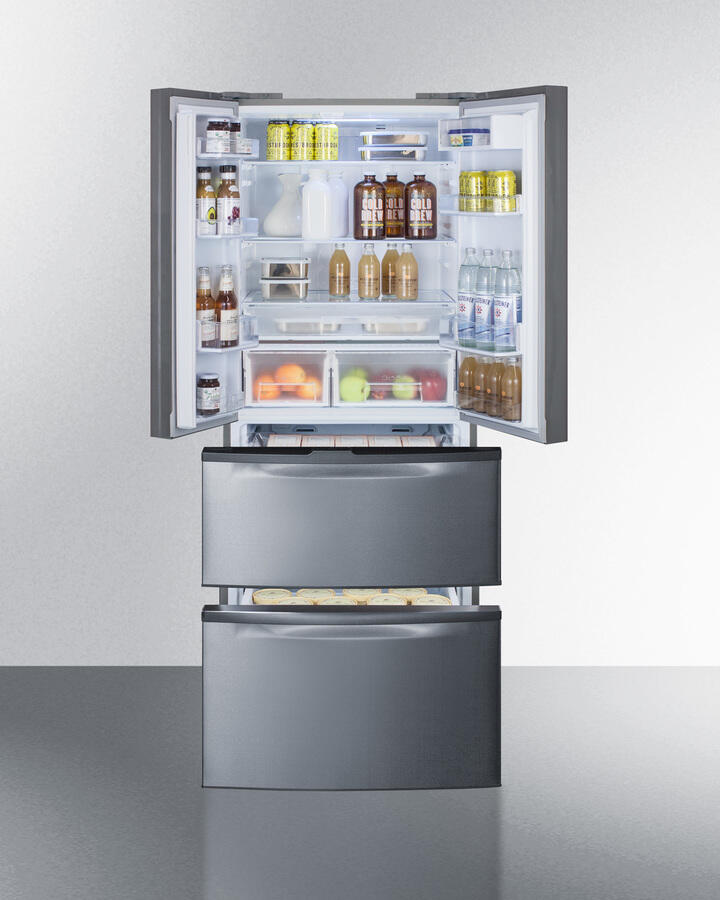 Summit FDRD15SS 27" Wide French Door Refrigerator-Freezer