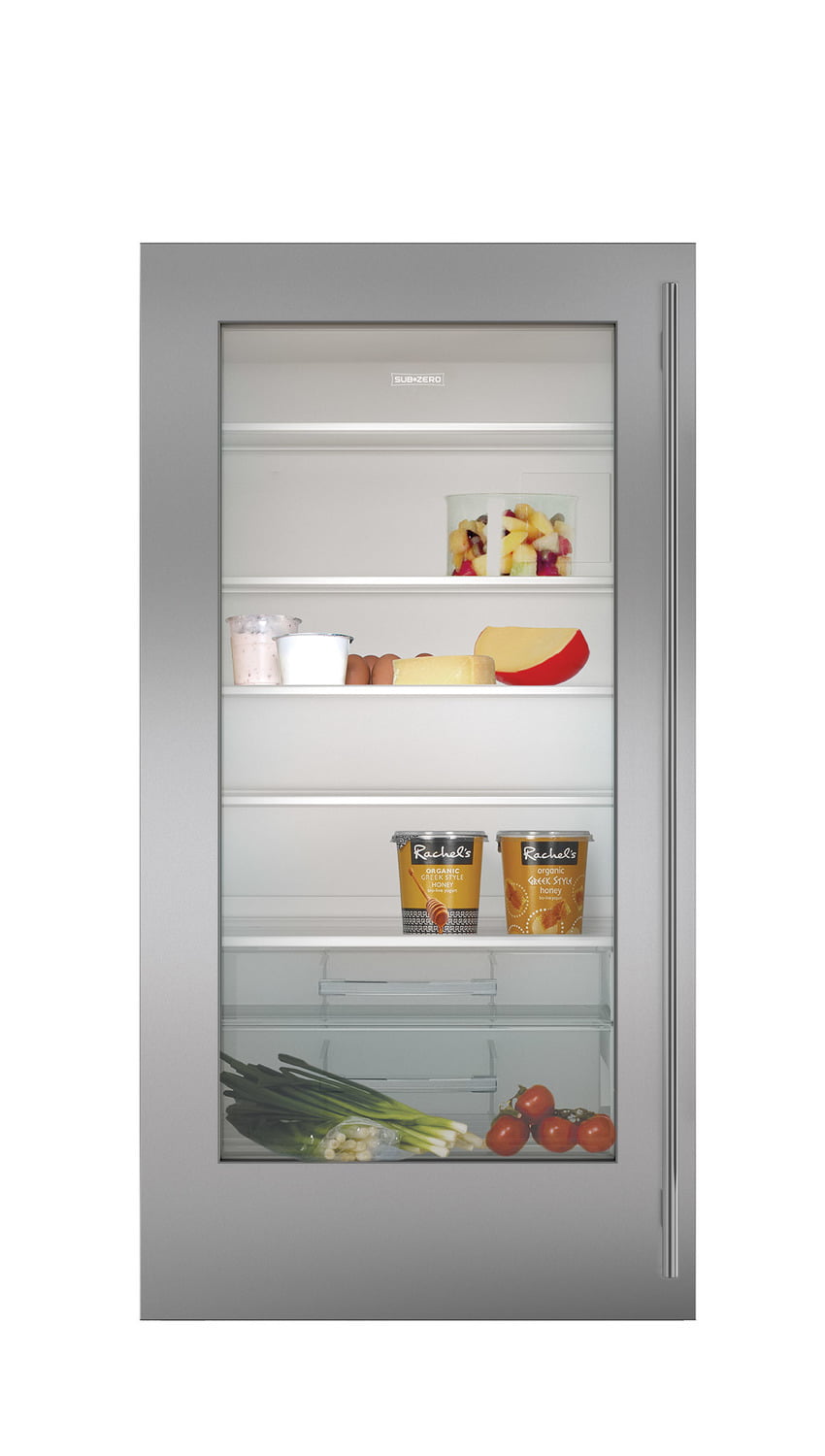 Sub-Zero 7030226 Stainless Steel Flush Inset Door Panel With Tubular Handle - Left Hinge