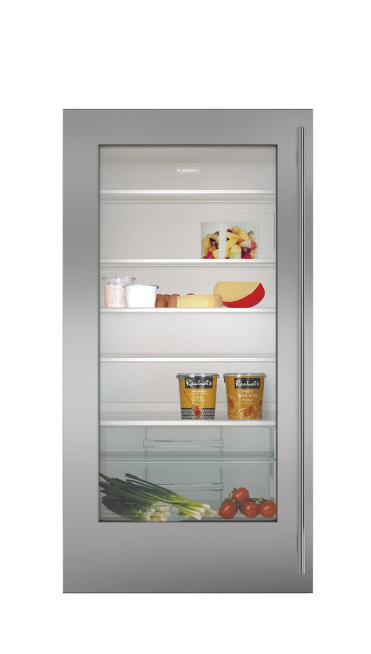 Sub-Zero 7030226 Stainless Steel Flush Inset Door Panel With Tubular Handle - Left Hinge