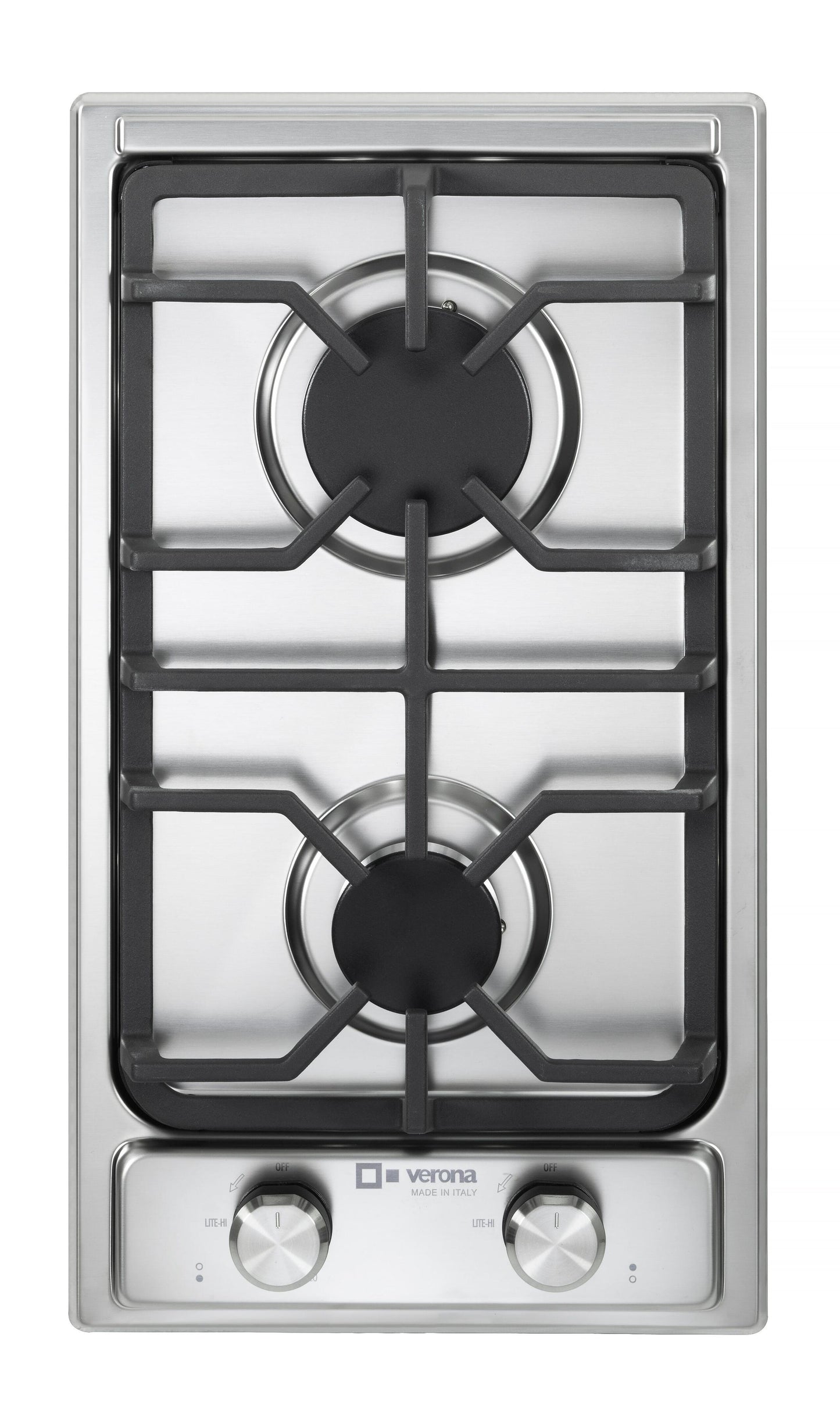 Verona VDGCT212FSS Verona 12" Designer Gas Cooktop - Brass Burners - Ss