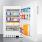 Summit ALFZ36 Built-In Undercounter Ada Compliant Residential All-Freezer In White With Door Storage And Manual Defrost Operation