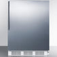 Summit CT661BISSHV Built-In Undercounter Refrigerator-Freezer For Residential Use, Cycle Defrost W/Deluxe Interior, Stainless Steel Wrapped Door, Thin Handle, And White Cabinet