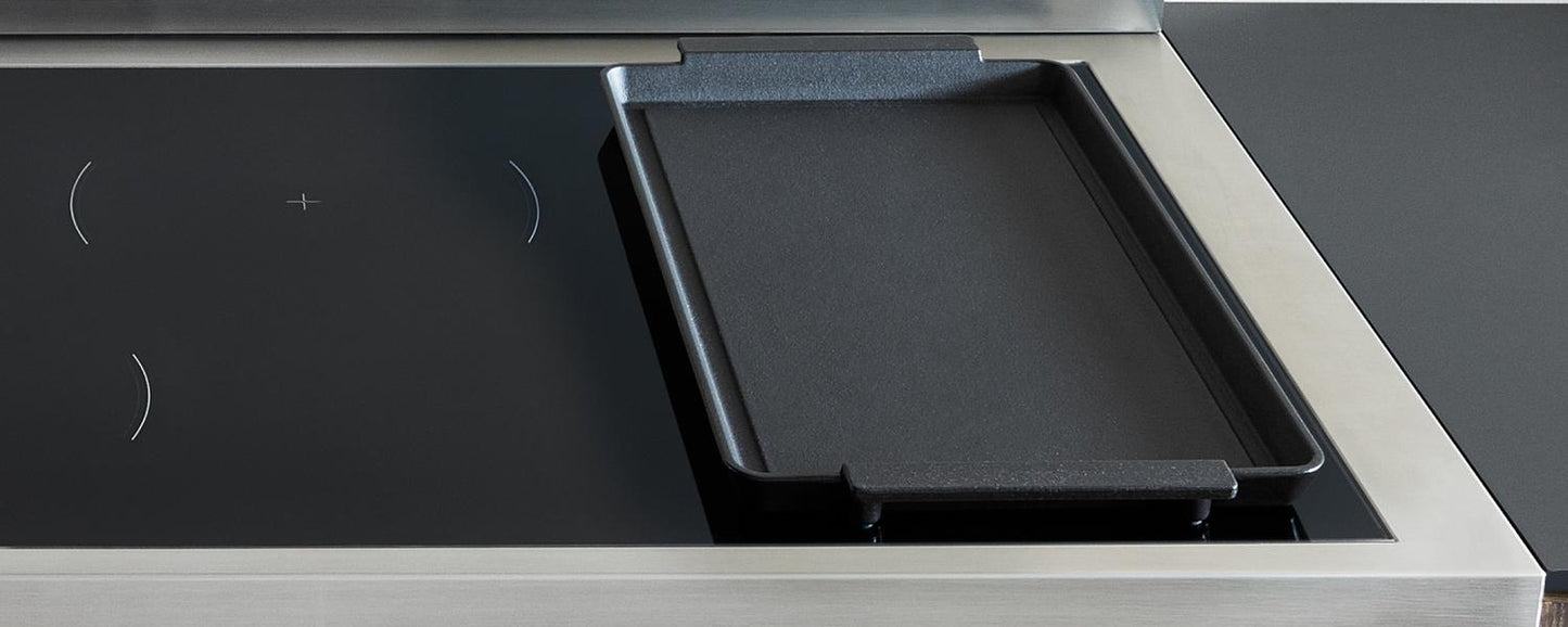 Bertazzoni MAS486IGFEPXT 48 Inch Induction Range, 6 Heating Zones And Cast Iron Griddle, Electric Self-Clean Oven Stainless Steel