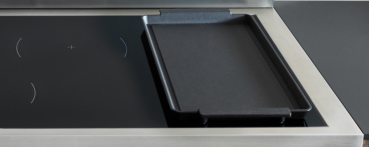 Bertazzoni MAS486IGFEPXT 48 Inch Induction Range, 6 Heating Zones And Cast Iron Griddle, Electric Self-Clean Oven Stainless Steel