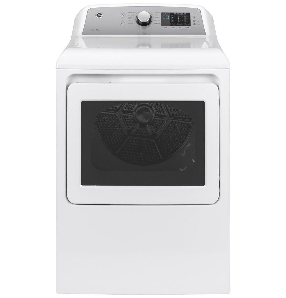 Ge Appliances GTD72EBSNWS Ge® 7.4 Cu. Ft. Capacity Aluminized Alloy Drum Electric Dryer With Sanitize Cycle And Sensor Dry