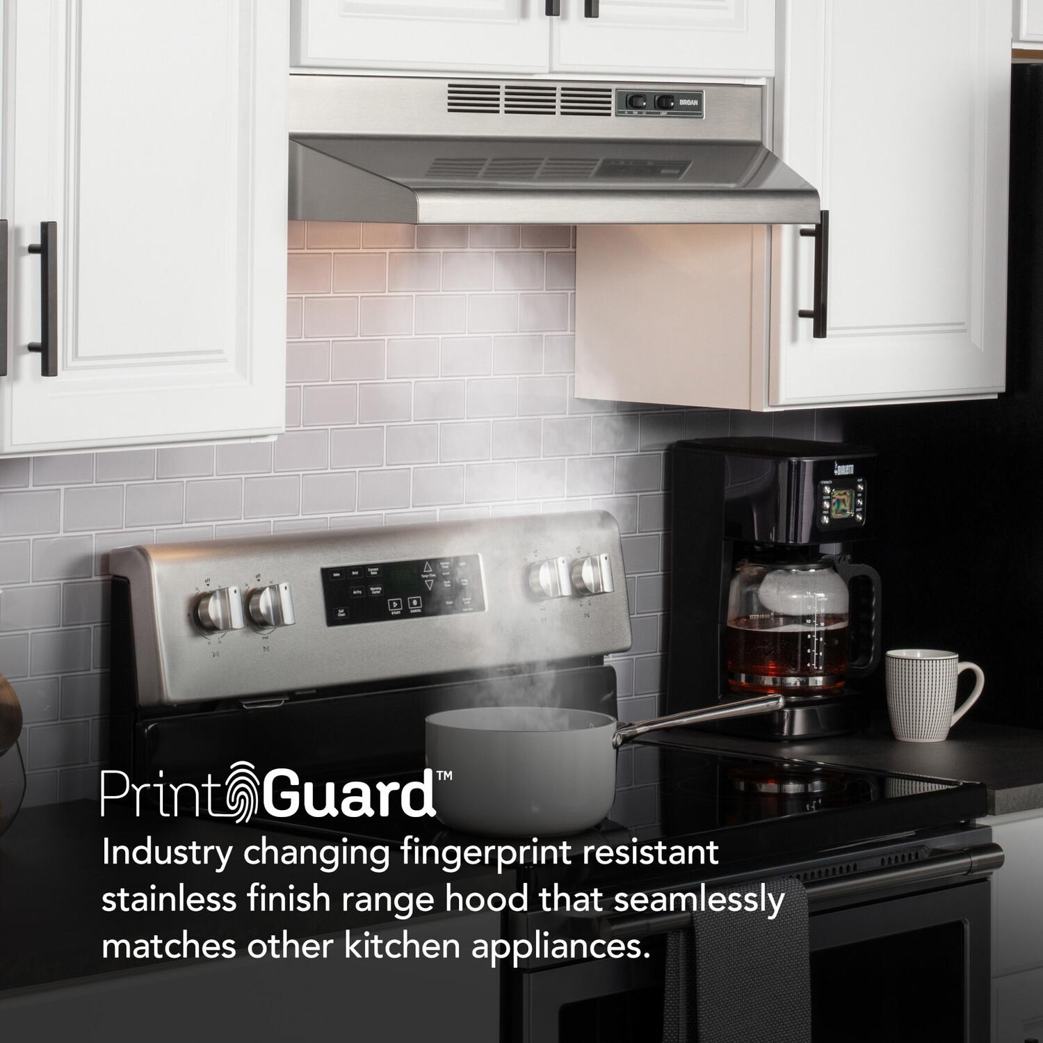 Broan BUEZ130SF Broan® 30-Inch Ductless Under-Cabinet Range Hood W/ Easy Install System, Stainless Finish