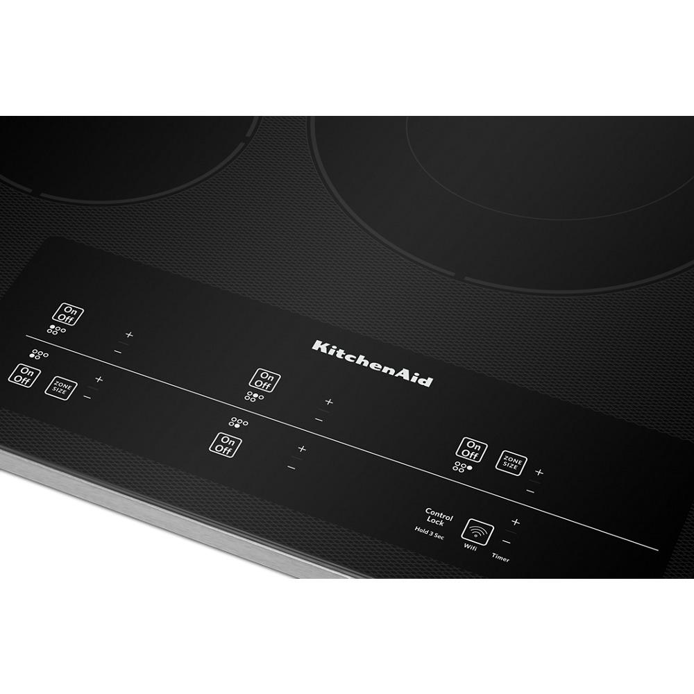 Kitchenaid KCES950KSS 30" Electric Cooktop With 5 Elements And Touch-Activated Controls