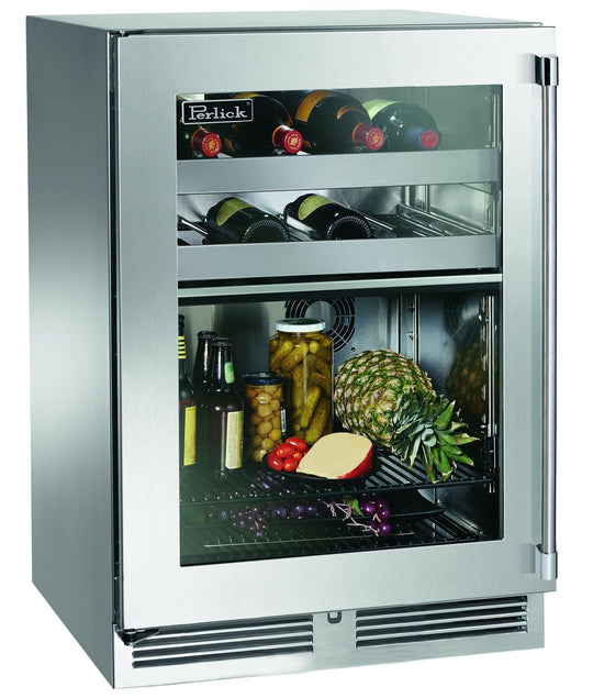 Perlick HP24CS44R 24" Dual-Zone Refrigerator/Wine Reserve