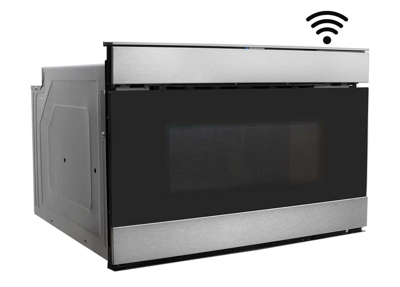 Sharp SMD2489ES 24 In. 1.2 Cu. Ft. 950W Sharp Stainless Steel Iot Easy Wave Open Microwave Drawer Oven