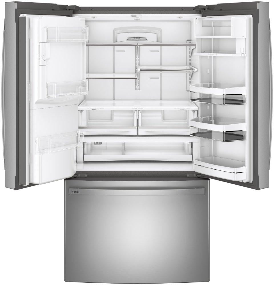 Ge Appliances PFE28PYNFS Ge Profile™ Series Energy Star® 27.7 Cu. Ft. Smart Fingerprint Resistant French-Door Refrigerator With Keurig® K-Cup® Brewing System