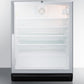 Summit SCR600BGLBIHVADA Commercially Listed Ada Compliant Built-In Undercounter Beverage Center With Black Cabinet, Glass Door, Stainless Steel Handle, And Lock