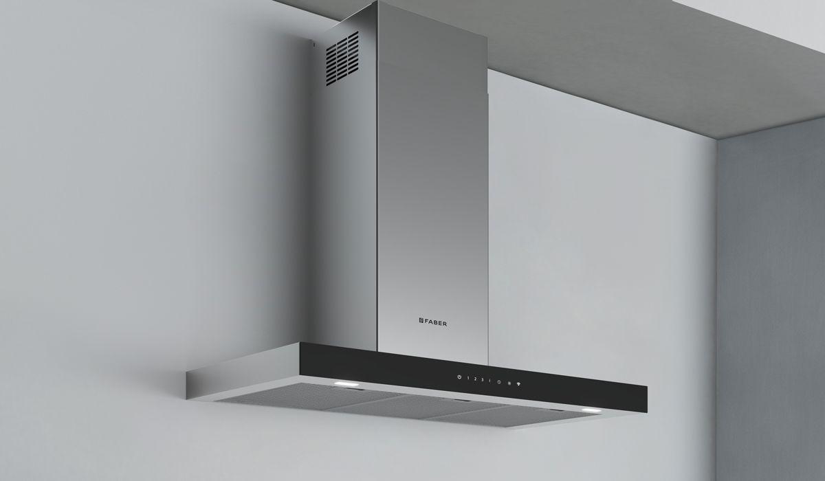 Faber STGL36SSV 36" T-Shape Chimney Wall Hood With Variable Air Management