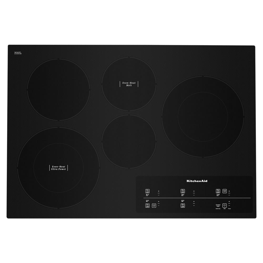 Kitchenaid KCES950KBL 30" Electric Cooktop With 5 Elements And Touch-Activated Controls