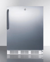 Summit CT66LBISSTBADA Built-In Undercounter Ada Compliant Refrigerator-Freezer For General Purpose Use, W/Dual Evaporator Cooling, Lock, Ss Door, Tb Handle, White Cabinet