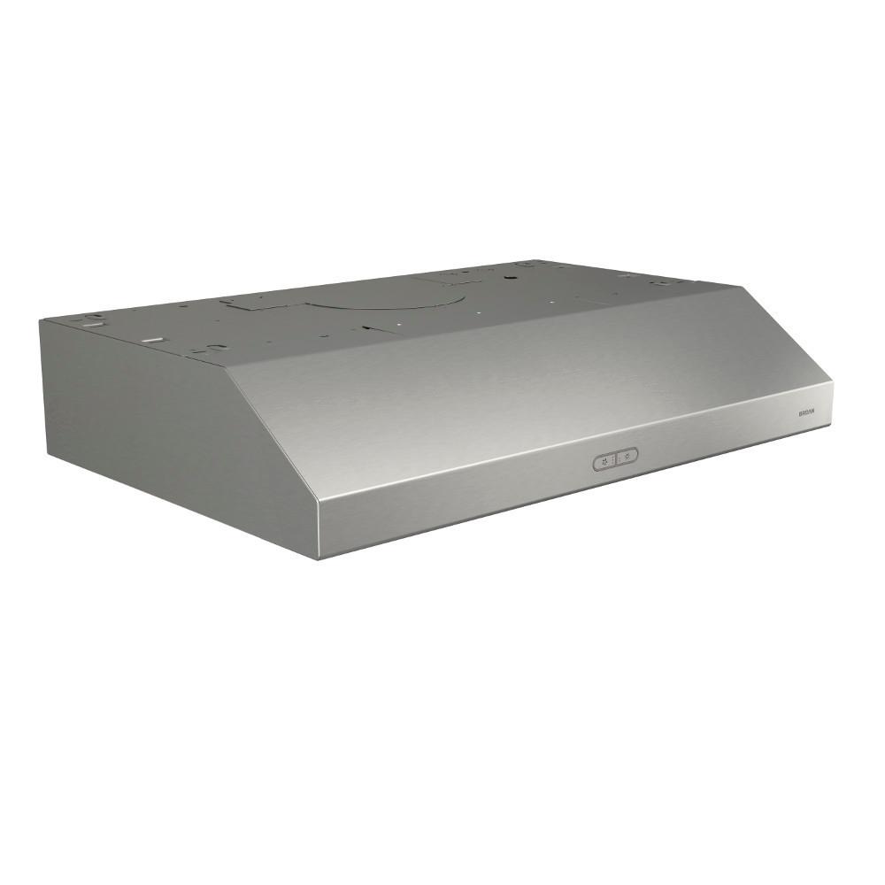 Broan BCDF136SS Broan® Glacier 36-Inch Convertible Under-Cabinet Range Hood, 375 Max Blower Cfm, Stainless Steel
