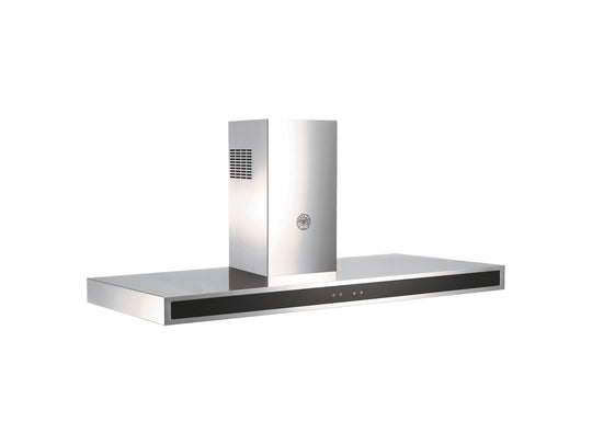 Bertazzoni KG48X 48 Wallmount Hood, Glass Front, 1 Motor 600 Cfm Stainless Steel
