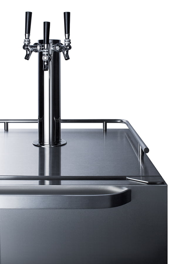 Summit SBC695OSTRIPLE 24" Wide Built-In Outdoor Kegerator