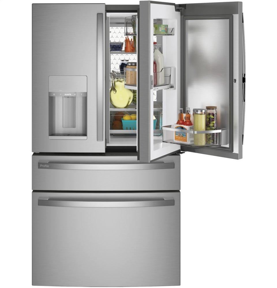 Ge Appliances PVD28BYNFS Ge Profile™ 27.9 Cu. Ft. Smart Fingerprint Resistant 4-Door French-Door Refrigerator With Door In Door