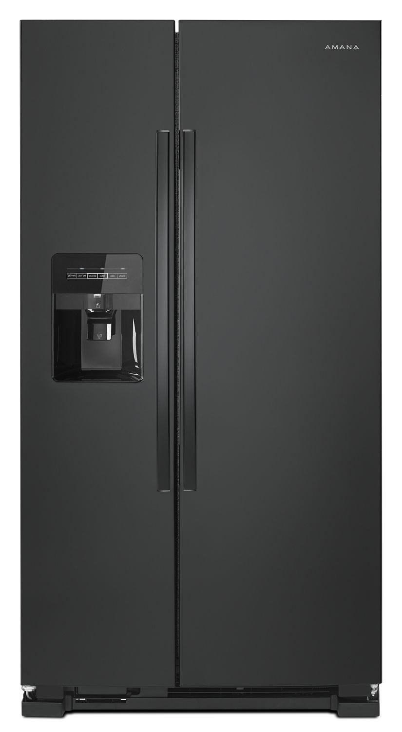 Amana ASI2575GRB 36-Inch Side-By-Side Refrigerator With Dual Pad External Ice And Water Dispenser Black
