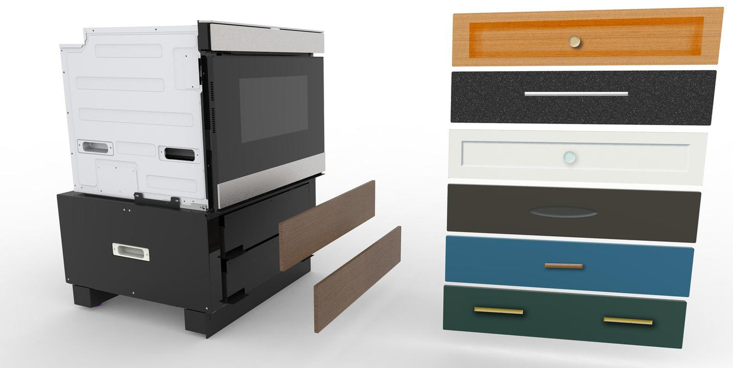 Sharp SKCD24U0GS 24 In. Under The Counter Convection Microwave Drawer Oven Pedestal