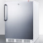 Summit VT65ML7BISSTB Commercial Built-In Undercounter Medical All-Freezer Capable Of -25 C Operation, With Lock, Wrapped Stainless Steel Door And Towel Bar Handle
