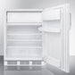 Summit AL650L Freestanding Ada Compliant Refrigerator-Freezer For General Purpose Use, With Dual Evaporator Cooling, Cycle Defrost, Lock, And White Exterior