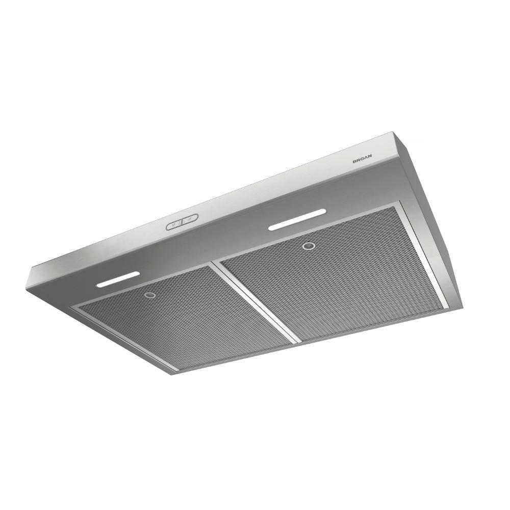 Broan BCDF136SS Broan® Glacier 36-Inch Convertible Under-Cabinet Range Hood, 375 Max Blower Cfm, Stainless Steel