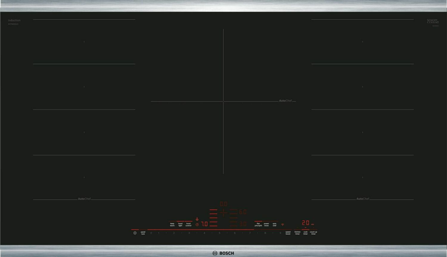 Bosch NITP669SUC Benchmark® Induction Cooktop 36'' Black Nitp669Suc