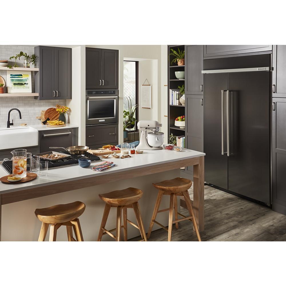Kitchenaid KBSN708MBS 30 Cu. Ft. 48" Built-In Side-By-Side Refrigerator With Printshield™ Finish