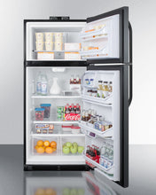 Summit BKRF18B 18 Cu.Ft. Break Room Refrigerator-Freezer In Black With Nist Calibrated Alarm/Thermometers