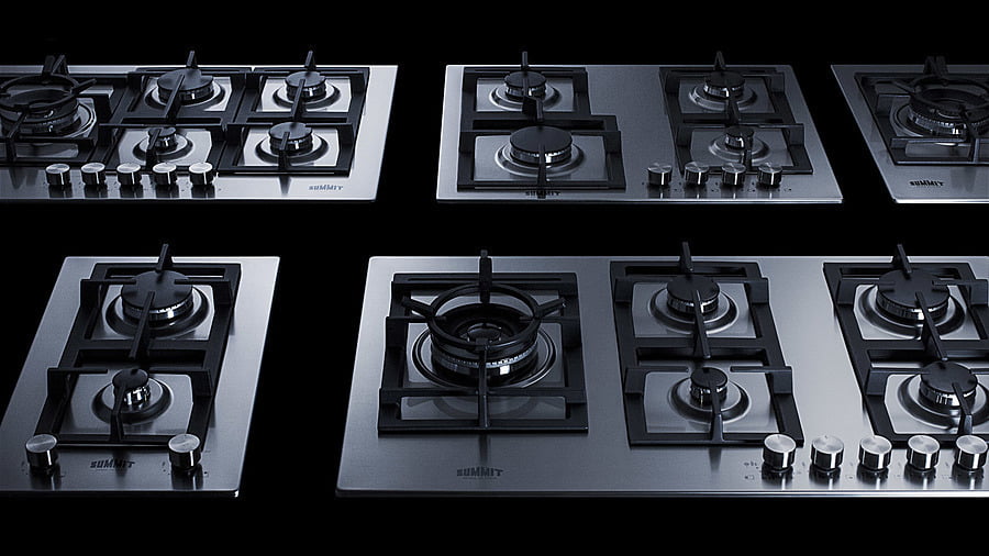 Summit GCJ4SS 24" Wide 4-Burner Gas Cooktop In Stainless Steel