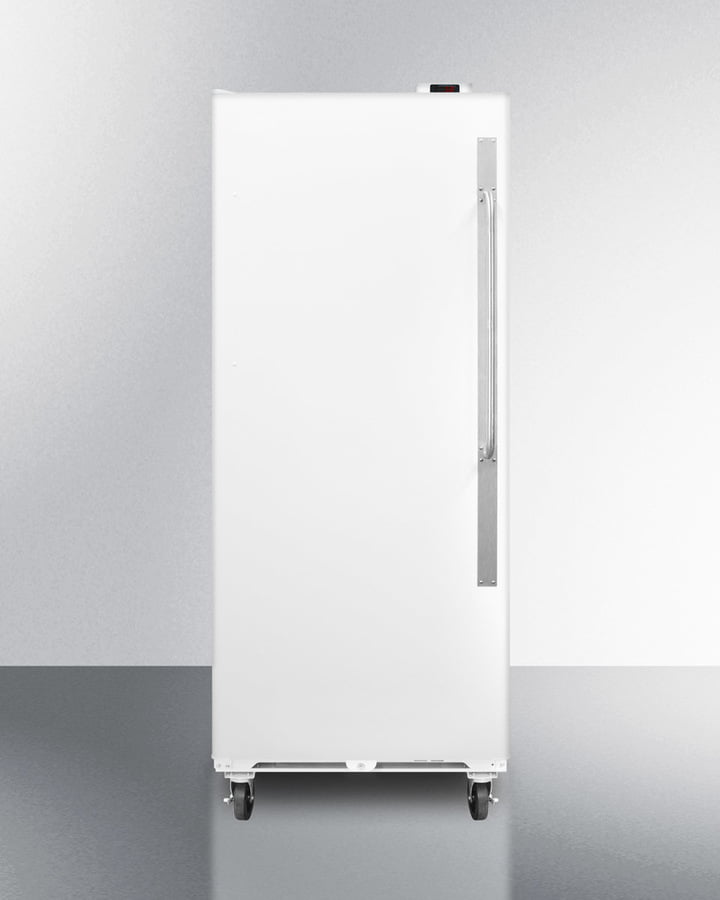 Summit SCUR20LHD Commercially Approved Frost-Free All-Refrigerator With Digital Thermostat, Casters, Lock, And Left Hand Door Swing