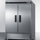 Summit SCFF497 49 Cu.Ft. Commercial Reach-In All-Freezer In Complete Stainless Steel