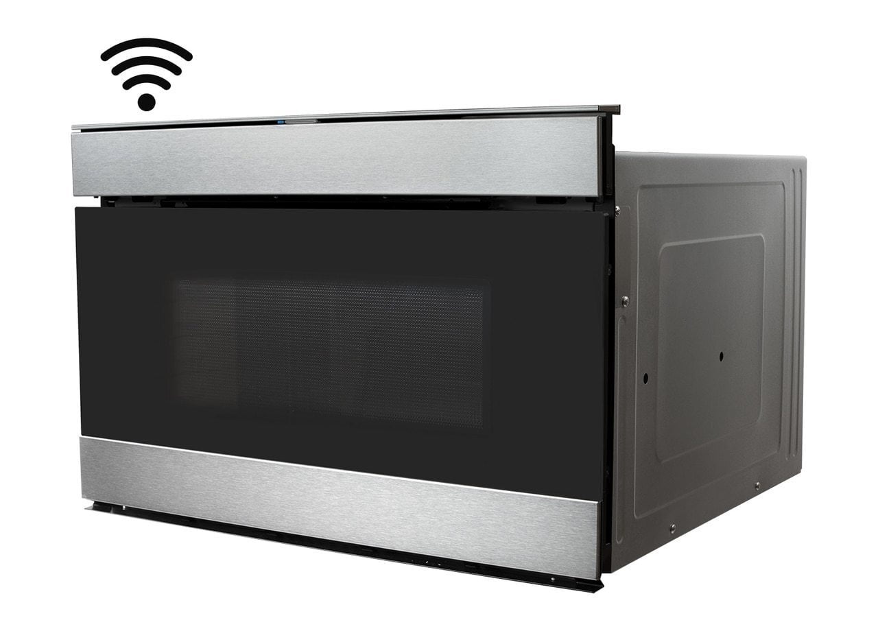 Sharp SMD2489ES 24 In. 1.2 Cu. Ft. 950W Sharp Stainless Steel Iot Easy Wave Open Microwave Drawer Oven