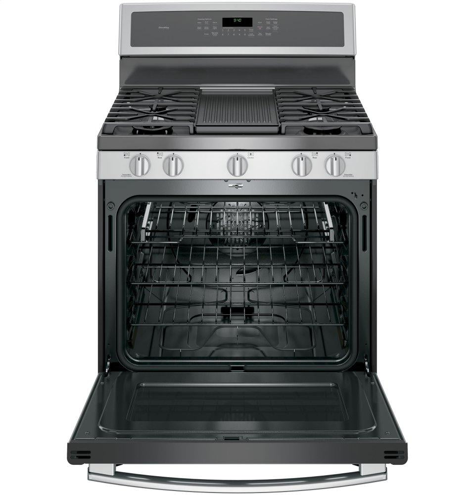 Ge Appliances P2B940SEJSS Ge Profile™ 30" Smart Dual-Fuel Free-Standing Convection Range With Warming Drawer