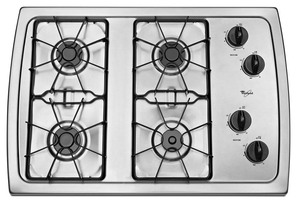 Whirlpool W3CG3014XS 30-Inch Gas Cooktop With 5,000 Btu Accusimmer® Burner