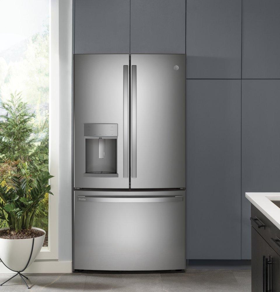 Ge Appliances PFE28KYNFS Ge Profile&#8482; Series Energy Star® 27.7 Cu. Ft. Fingerprint Resistant French-Door Refrigerator With Hands-Free Autofill
