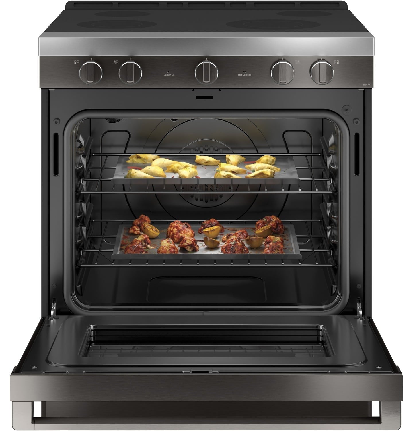 Haier QSS740BNTS 30" Smart Slide-In Electric Range With Convection