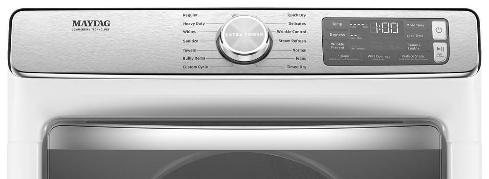 Maytag MGD8630HW Smart Front Load Gas Dryer With Extra Power And Advanced Moisture Sensing With Industry-Exclusive Extra Moisture Sensor - 7.3 Cu. Ft.
