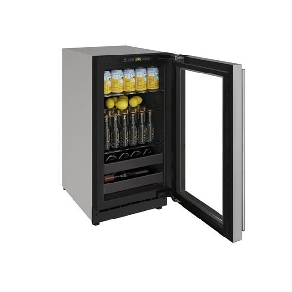 U-Line U2218BEVS00A 2218Bev 18" Beverage Center With Stainless Frame Finish And Field Reversible Door Swing (115 V/60 Hz Volts /60 Hz Hz)