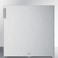 Summit FS24L7CSS Compact Commercially Listed All-Freezer For General Purpose Use, Manual Defrost With Lock And Stainless Steel Exterior