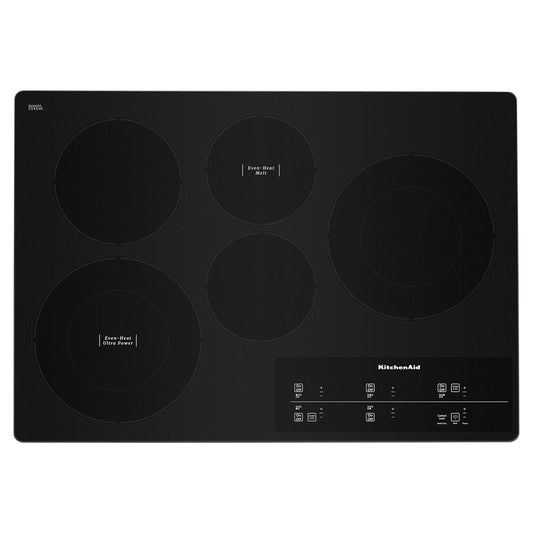 Kitchenaid KCES950KSS 30" Electric Cooktop With 5 Elements And Touch-Activated Controls