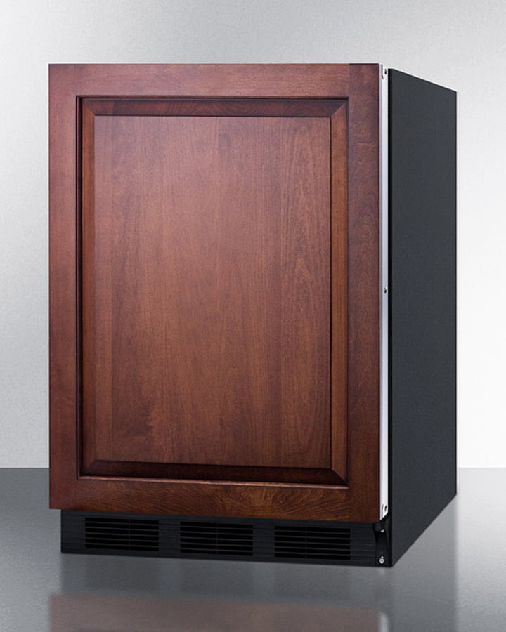 Summit FF63BKBIIFADA Ada Compliant Built-In Undercounter All-Refrigerator For Residential Use, Auto Defrost With Integrated Door Frame For Custom Panel Overlays And Black Cabinet